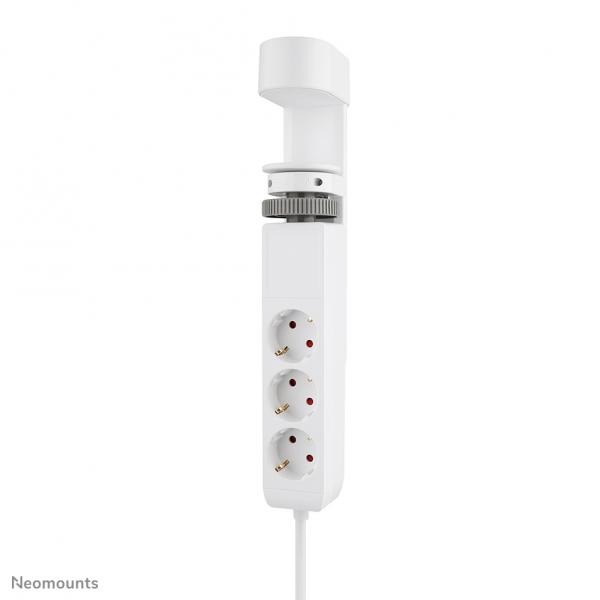 Neomounts DS22-840WH6 Multipresa da tavolo con morsetto e porte USB-C e USB-A - ricarica rapida (DS22-840WH6, VOLT Desk Socket - with Clamp, 2 x USB-C [20W], - 1x USB-A [18W], 3 x 230V. Cocket Type F