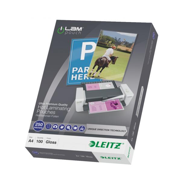 Leitz iLAM UDT pellicola per plastificatrice 100 pz (Leitz 74840000 A4 UDT iLAM 2 x 250 Micron Pouch 100Pk)