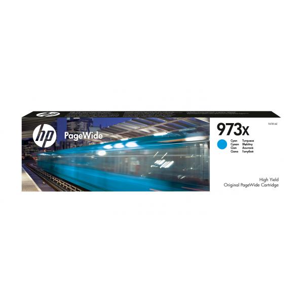 HP Cartuccia ciano ad alta capacità originale 973X PageWide (Tinte HP 973x / F6T81AE Cyan)