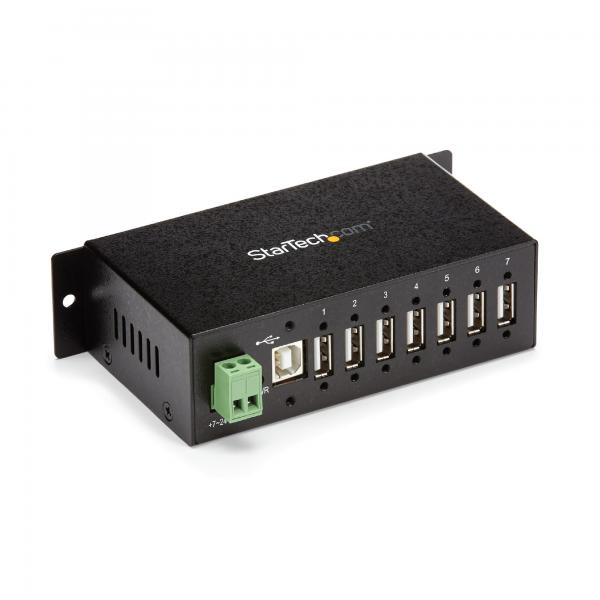 StarTech.com Hub USB industriale a 7 porte, predisposto per il montaggio (Startech Hub USB industriale a 7 porte, predisposto per il montaggio - Hub - 7 x USB 2.0 - montabile su rail DIN - alimentazi