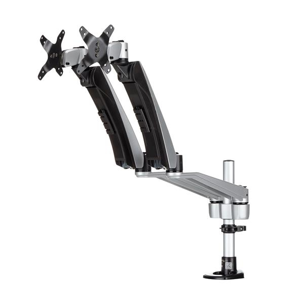StarTech.com Supporto per Doppio Monitor con bracci articolati - Impilabile - Assemblaggio Tool-Less (DESK MOUNT DUAL MONITOR ARM - ERGONOMIC VESA MOUNT STAND)