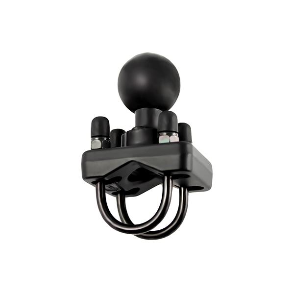 RAM Mounts RAM-235U kit di fissaggio Nero Alluminio (BALL C-SIZE 1.5, 2 U-BOLTS - W/BASE FOR 1 TO 1.25 PIPE - MOUNT - Warranty: 1188M)