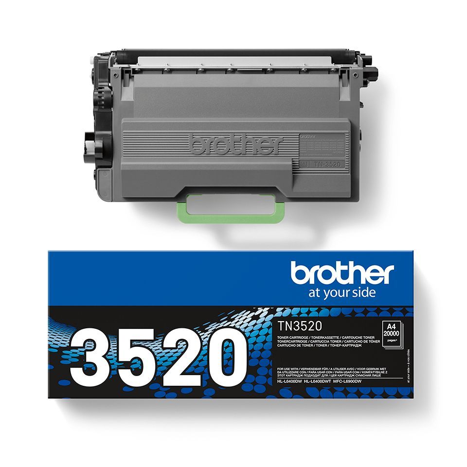 Brother TN-3520 cartuccia toner 1 pz Originale Nero (BROTHER TN3520 BLACK TONER HL-L6400DW/T MFC-L6900DW/T)