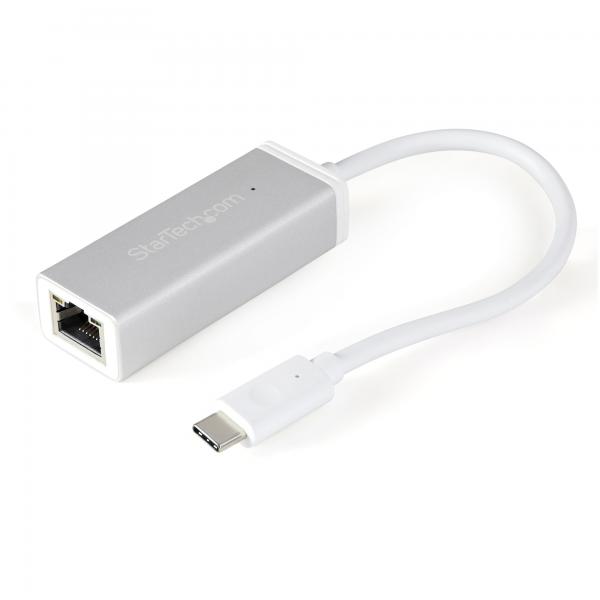 StarTech.com Adattatore di rete USB-C a RJ45 Gigabit Ethernet Gbe - M/F - Argento (USB C TO ETHERNET ADAPTER USBC - GIGABIT RJ45 LAN NETWORK DONGLE)