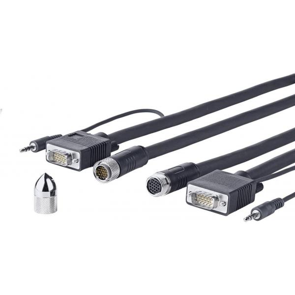 Vivolink PROVGASCW15 cavo VGA 15 m VGA [D-Sub] + 3.5mm Nero (Pro VGA + Audio Cross Wall 15M - . - Warranty: 1188M)