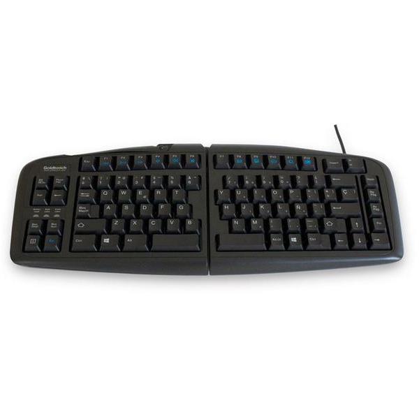 Goldtouch V2 Keyboard tastiera Universale USB QWERTY Spagnolo Nero (Whilst Stocks Last - Goldtouch Keyboard Spanish layout - Black. [1Year warranty]) - Versione UK