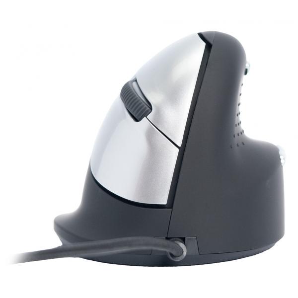R-Go Tools Mouse ergonomico R-Go HE Break con software di pausa, medio [lunghezza 165 mm = 185 mm], destrorso, con cavo, nero (ERGONOMIC MOUSE MEDIUM - HAND165-185MM RIGHT-HANDED WIRED)