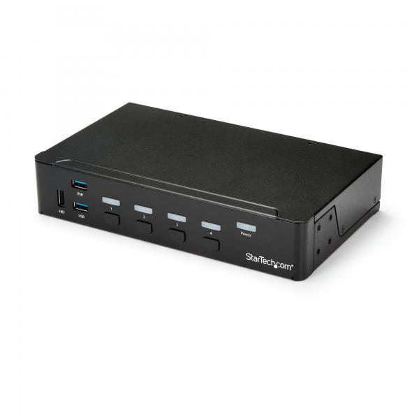 StarTech.com Switch Commutatore KVM a 4 Porte HDMI con Hub USB 3.0 - 1080p (HDMI KVM SWITCH - 4-PORT KVM - BUILT-IN USB 3.0 HUB-1080P)