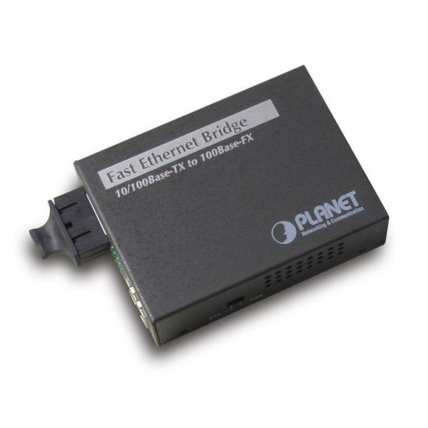 PLANET FT-802 convertitore multimediale di rete 100 Mbit/s 1310 nm Modalità multipla, Modalità singola Nero (10/100Base-TX to 100Base-FX - [SC] Bridge Media Converter, - LFPT Supported - Warranty: 36
