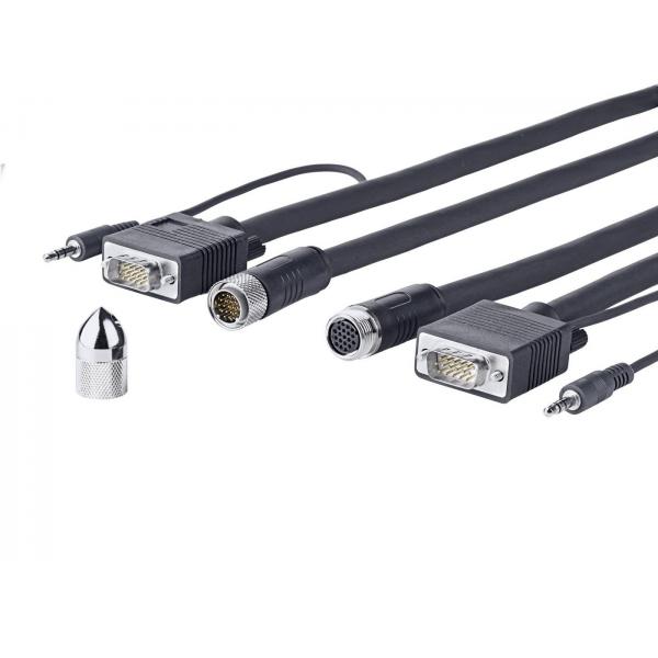 Vivolink PROVGASCW10 cavo VGA 10 m VGA [D-Sub] + 3.5mm Nero (Pro VGA + Audio Cross Wall 10M - . - Warranty: 1188M)