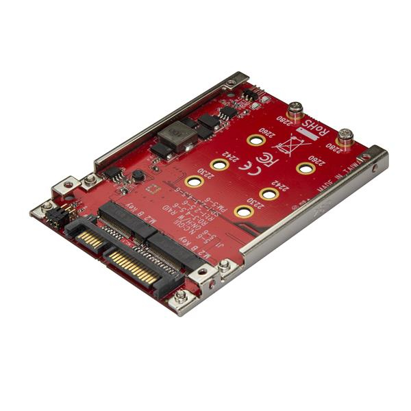 StarTech.com Adattatore per 2 Dischi SSD M.2 a SATA per alloggio da 2,5 - RAID (DUAL-SLOT M.2 TO SATA ADAPTER - M.2 ADAPTER FOR 2.5IN BAY - RAID)