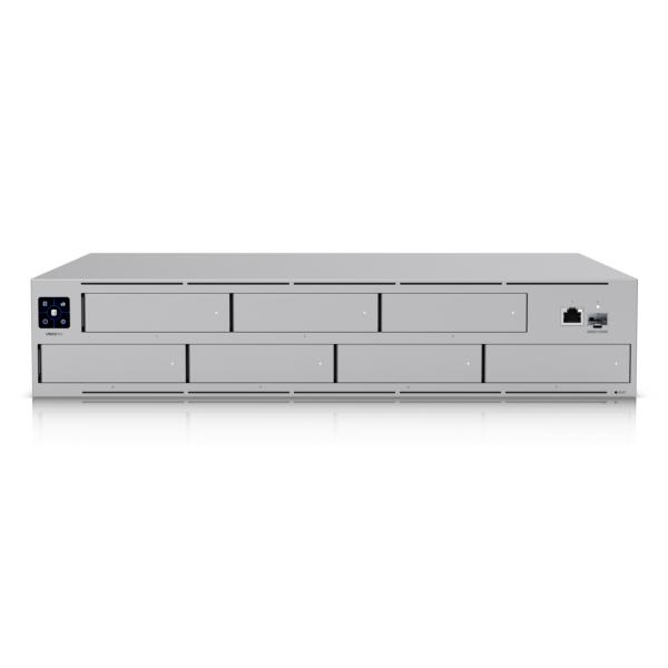 Ubiquiti UNAS Pro NAS Armadio [2U] Cortex-A Cortex-A57 8 GB Grigio (Ubiquiti UNAS-Pro 1xRJ45 GbE/1x10G SFP+ [7 HDD bays for 2.5/3.5] 2U rack-mount NAS with [7] 2.5/3.5 drive bays)