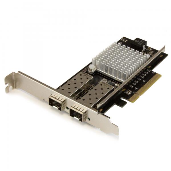 StarTech.com Scheda di rete PCI Express in Fibra ottica da 10Gb con 2 porte SFP+ aperto con Chip Intel (2 PORT 10GB SFP+ NETWORK CARD - 10GBIT PCIE NIC FIBER ADAPTER)