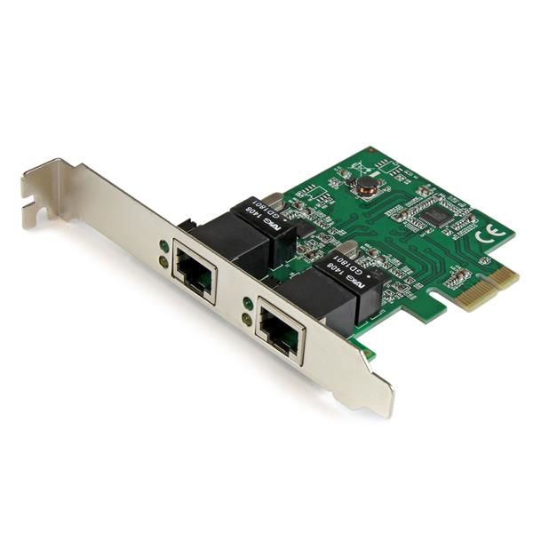 StarTech.com Adattatore Scheda di Rete Ethernet Gigabit PCI express PCIe NIC a 2 porte RJ45 da 1 Gbps (2 PORT PCIE NETWORK CARD LAN - GIGABIT ETHERNET NIC RJ45)