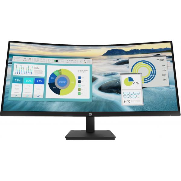 HP P34hc G4 WQHD USB-C Curved Monitor (HP P34hc G4 - P-Series - monitor a LED - curvato - 34 - 3440 x 1440 WQHD @ 60 Hz - VA - 250 cd/m? - 3500:1 - 5 ms - HDMI, DisplayPort, USB-C - altoparlanti - ne