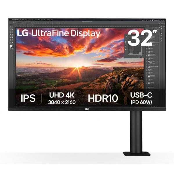 LG 32UN880K-B Monitor PC 80 cm [31.5] 3840 x 2160 Pixel 4K Ultra HD LCD Nero (LG 32 32UN880K-B UHD 4K Ergo HDMI DP)
