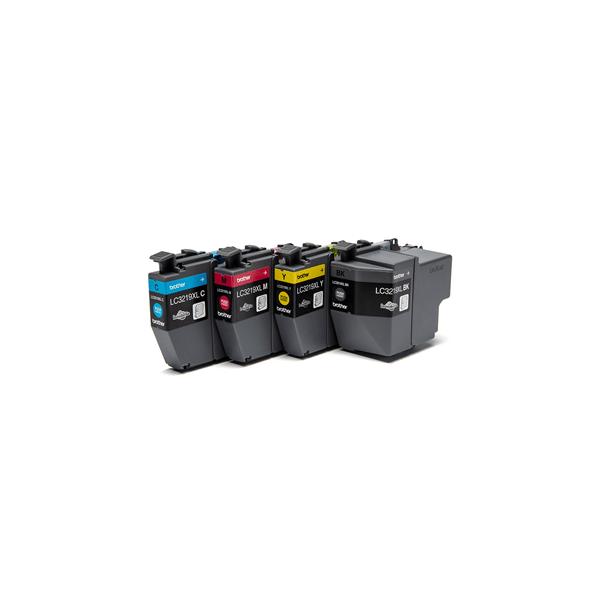 Brother LC3219XLVAL cartuccia d'inchiostro 4 pz Originale Nero, Ciano, Magenta, Giallo (Lc3219Xlvalbp Toner Cartridge - 4 Pc[S] Original Black, Cyan, - Magenta, Yellow - Warranty: 12M)