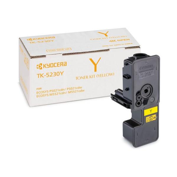 KYOCERA TK-5230 cartuccia toner 1 pz Originale Giallo (Tk-5230Y Toner Cartridge 1 - Pc[S] Original Yellow - Warranty: 12M)