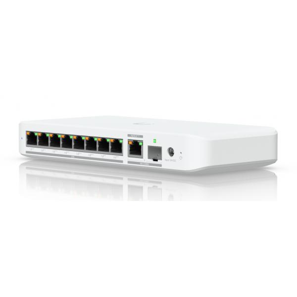 Ubiquiti UniFi Flex 2.5G PoE Gestito L2 2.5G Ethernet [100/1000/2500] Supporto Power over Ethernet [PoE] Montaggio da desktop/parete Bianco (Ubiquiti Switch UniFi 8xRJ45 2.5GBit PoE++/10G RJ45/SFP+ [