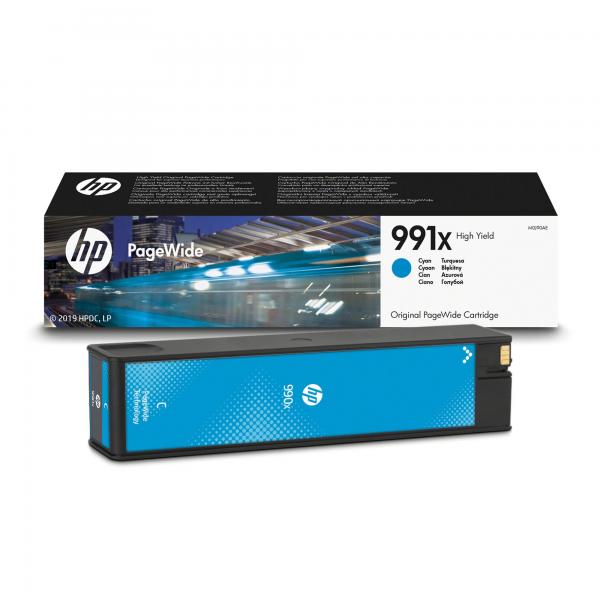 HP Cartuccia originale ciano ad alta capacità 991X PageWide (OEM HP M0J90AE 991X Ink cart cyan 16K for HP PageWide 77740 77750 Pro MFP 772)