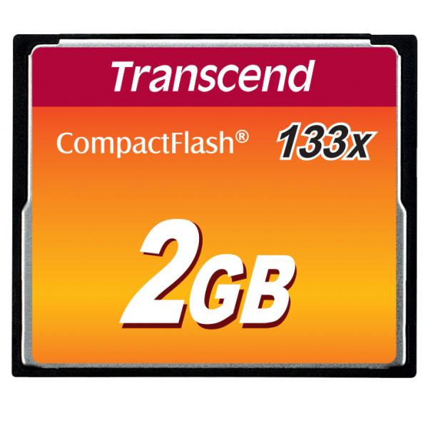 Transcend TS2GCF133 memoria flash 2 GB CompactFlash MLC (CF 133X 2GB - CompactFlash 133x 1GB, 2 GB, - CompactFlash, MLC, 50 MB/s, 20 MB/s, Black - Warranty: 24M)