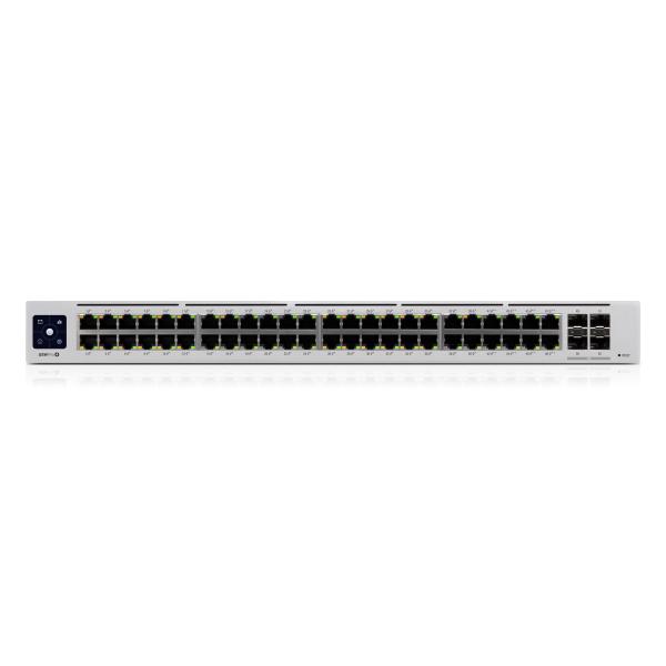 Ubiquiti UniFi Pro 48-Port PoE Gestito L2/L3 Gigabit Ethernet [10/100/1000] Supporto Power over Ethernet [PoE] 1U Argento (Ubiquiti Switch UniFi 48xRJ45 GBit/4xSFP+ Managed PoE+ 600W Gen2 19 Rack-Mou