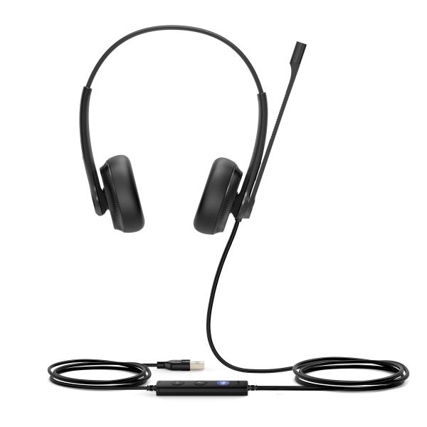 Yealink UH34 Dual Teams Auricolare Cablato A Padiglione Ufficio USB tipo A Nero (Headset UH34 Dual Teams - Warranty: 24M)