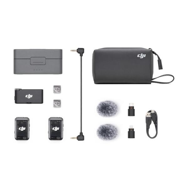 DJI Mic 2 [2TX+1RX+Case] Nero (Mic 2, 50 - 20000 Hz, 21 dB, - 120 dB, Omnidirectional, - Wireless, Bluetooth - Warranty: 12M)