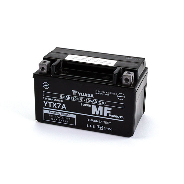 BATTERIA YUASA YTX7A (SIGILLATA ATTIVATA - FACTORY SEALED) 12V/6AH