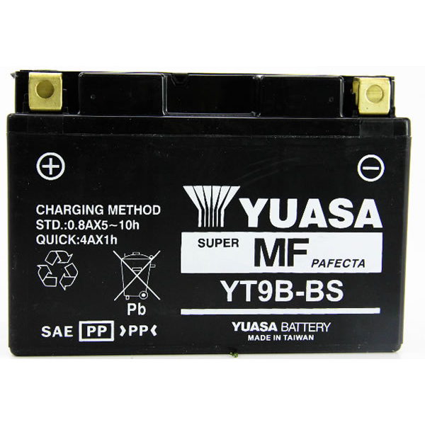 BATTERIA YUASA YT9B (SIGILLATA ATTIVATA - FACTORY SEALED) 12V/8AH