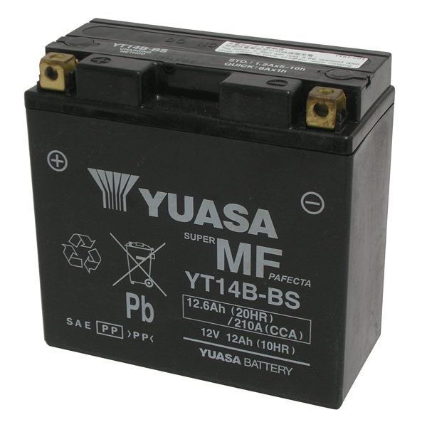 BATTERIA YUASA YT14B (SIGILLATA ATTIVATA - FACTORY SEALED) 12V/12AH