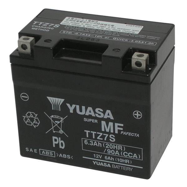BATTERIA YUASA TTZ7S (SIGILLATA ATTIVATA - FACTORY SEALED) 12V/6AH