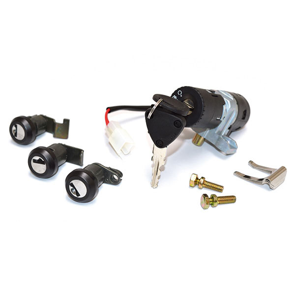KIT SERRATURE HONDA-PEUGEOT 250 SV-FORESIGHT-125/150 PANTHEON 2T