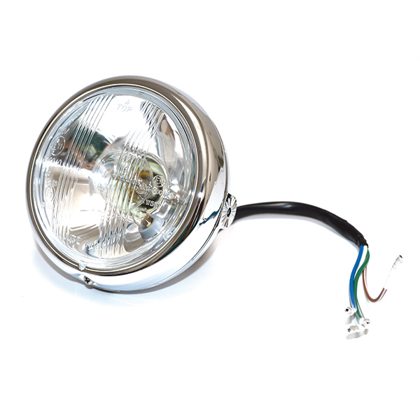 FANALE TONDO Ø 127 CROMATO LAMP.S2 35/35W-C/LUCE POSIZ.