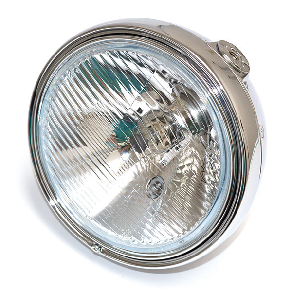 FANALE TONDO Ø 201 CROMATO VETRO RIGATO LAMP.H4 E POSIZIONE