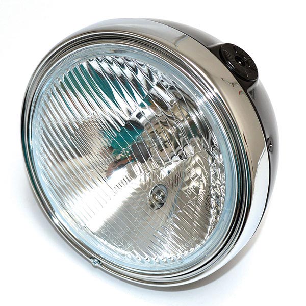 FANALE TONDO Ø 201 NERO VETRO RIGATO LAMP.H4 E POSIZIONE