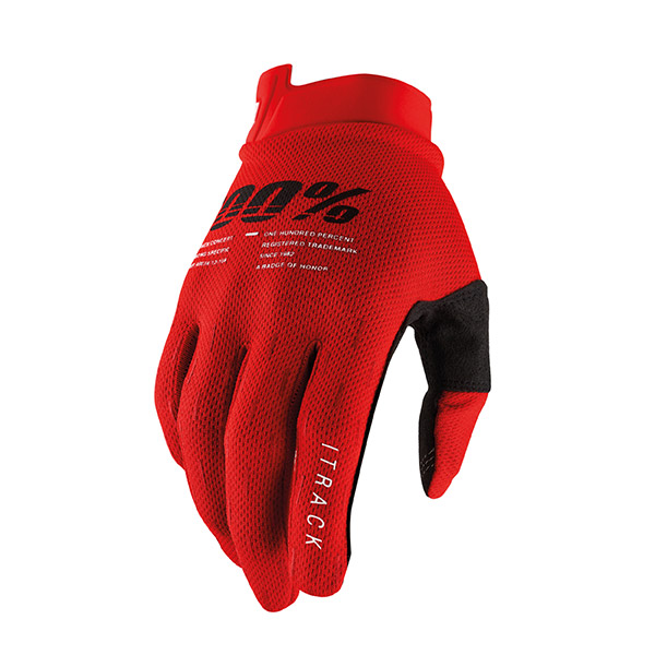 GUANTI 100% ITRACK RED (S)
