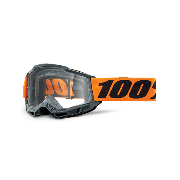 MASCHERA 100% ACCURI 2 OTG ORANGE - LENTE TRASPARENTE