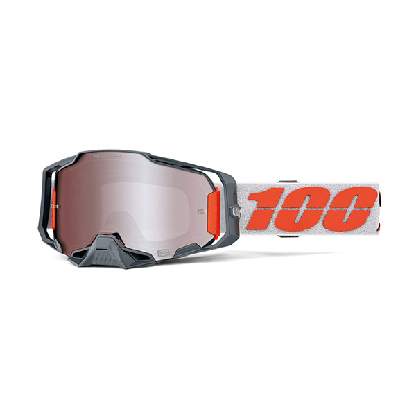 MASCHERA 100% ARMEGA HIPER SILVER - LENTE A SPECCHIO ARGENTO