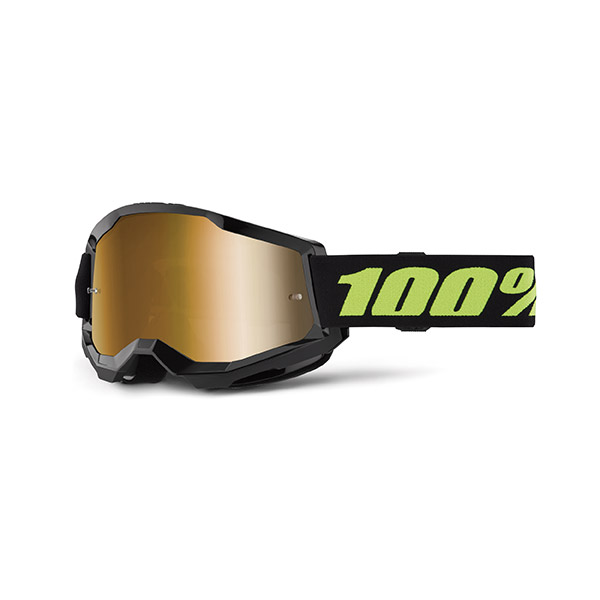 MASCHERA 100% STRATA 2 SOLAR ECLIPSE - LENTE A SPECCHIO ORO