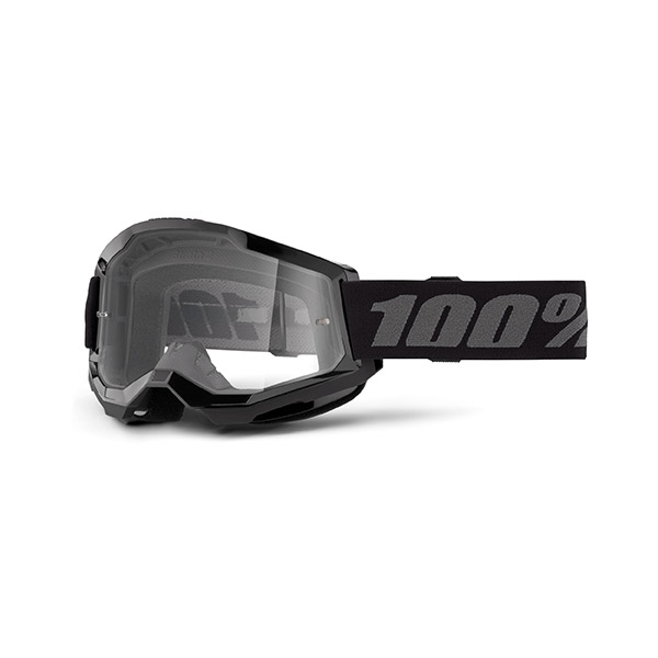 MASCHERA 100% STRATA 2 JUNIOR BLACK - LENTE TRASPARENTE