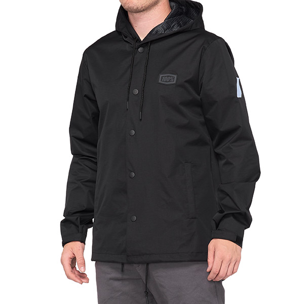 GIUBBINO CON CAPPUCCIO 100% APACHE BLACK (TAGLIA M)