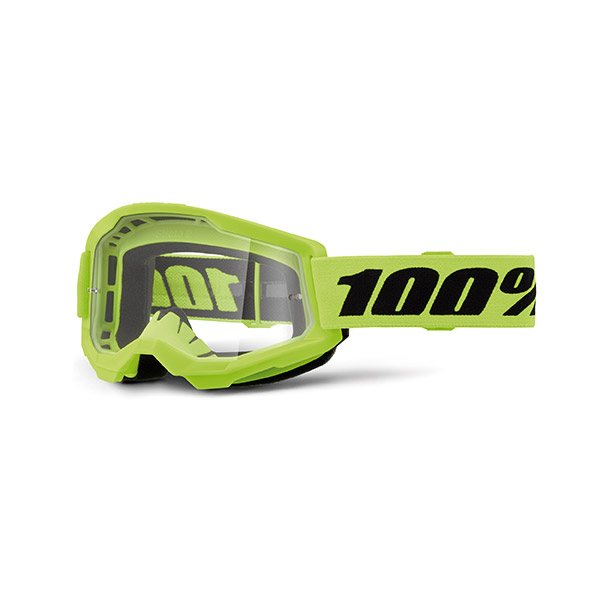 MASCHERA 100% STRATA 2 JUNIOR NEON YELLOW - LENTE TRASPARENTE