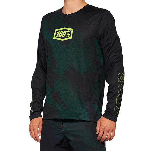 AIRMATIC LE MAGLIA A MANICHE LUNGHE BLACK CAMO - S