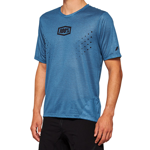 AIRMATIC MESH MAGLIA A MANICHE CORTE BLUE - S