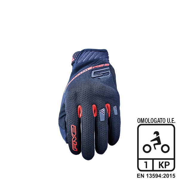 GUANTI FIVE RS3 EVO AIRFLOW BLACK/RED (L)
