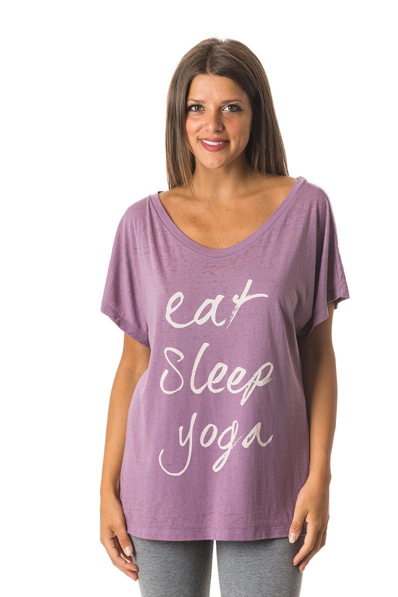 T-Shirt Donna Yoga Con Scritta