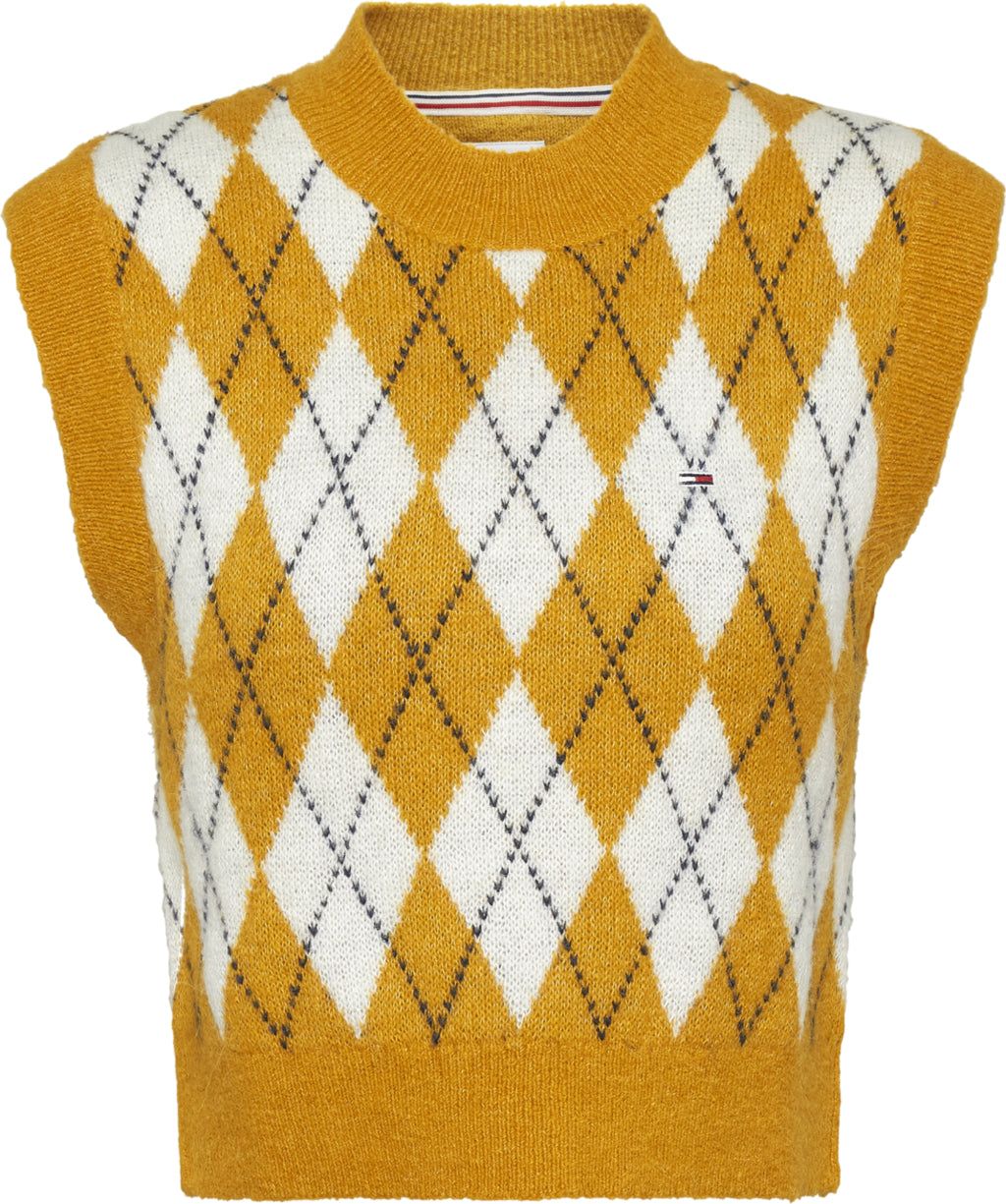 Gilet Donna Crop Smanicato a Rombi