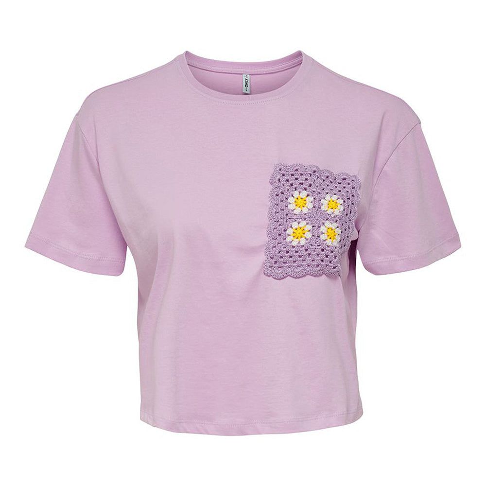 T-shirt Donna Cropped Woodstock - Image 3