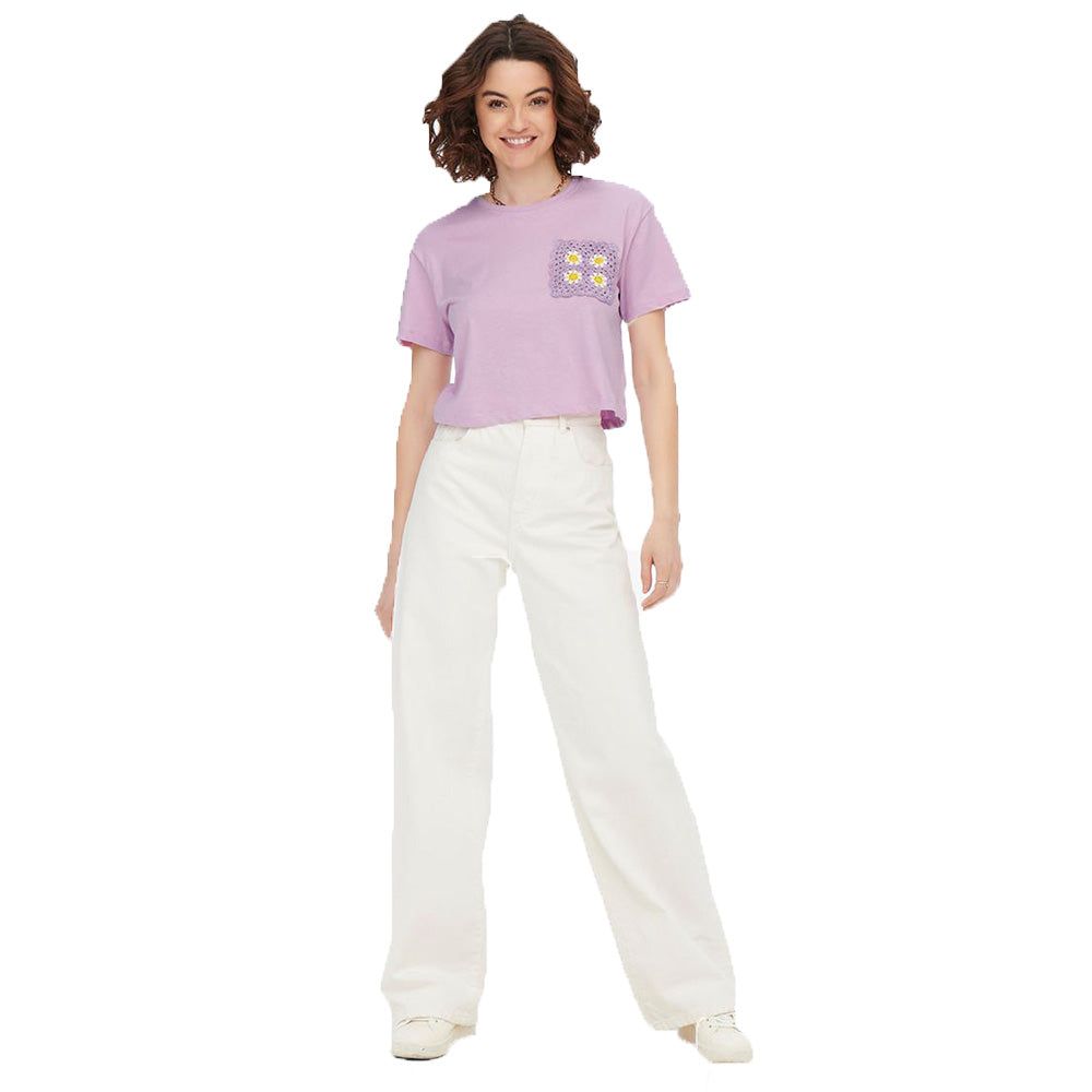 T-shirt Donna Cropped Woodstock - Image 6